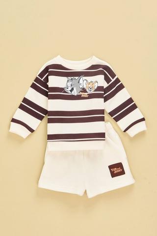 Tom And Jerry Sweat Top And Shorts Set
