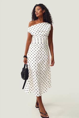 Polka Dot Column Dress