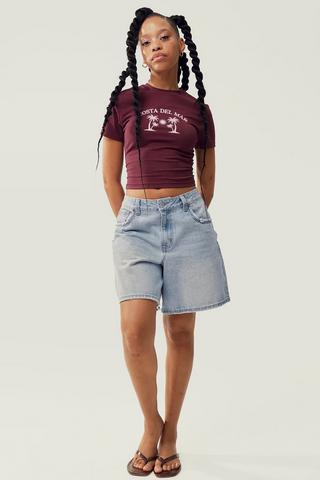 Relaxed Denim Bermuda Shorts