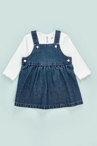 Denim Pinni Dress And Top Set