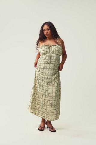 Check Slip Dress
