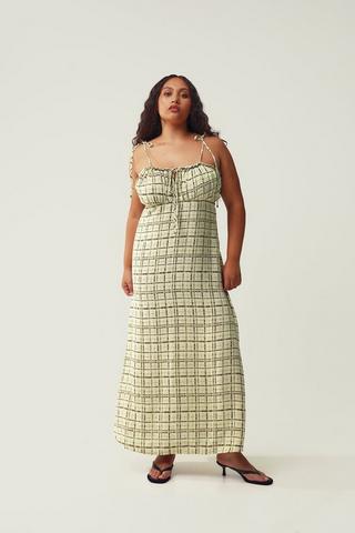 Check Slip Dress