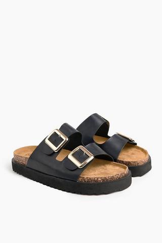 Platform Double Buckle Slides