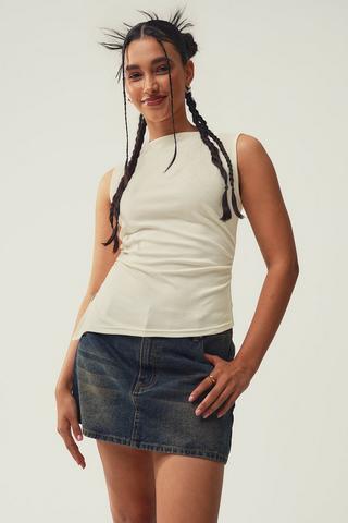 Ribbed Asymmetrical Tank Top