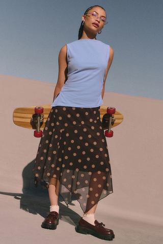 Ribbed Asymmetrical Tank Top