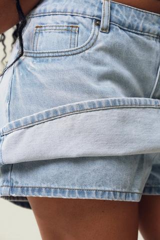 Denim A-Line Mini Skort