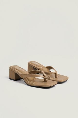Thong Block Heel