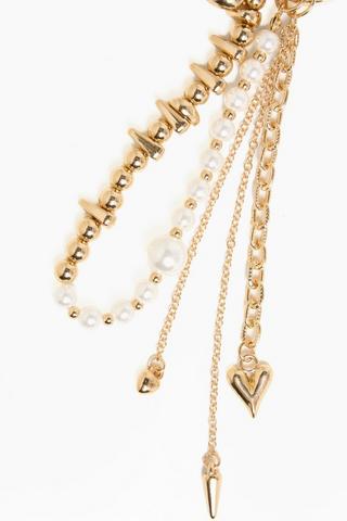 Heart And Pearl Keyring