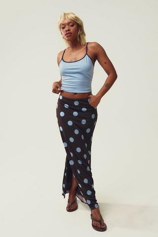 Polka Dot Slip Skirt