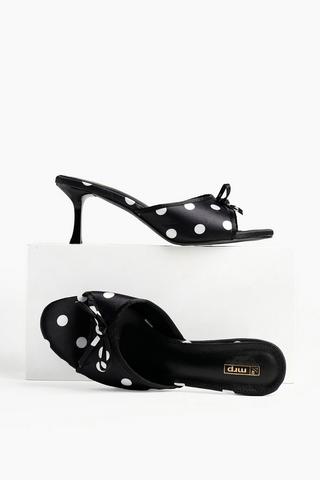 Polka Dot Kitten Heel