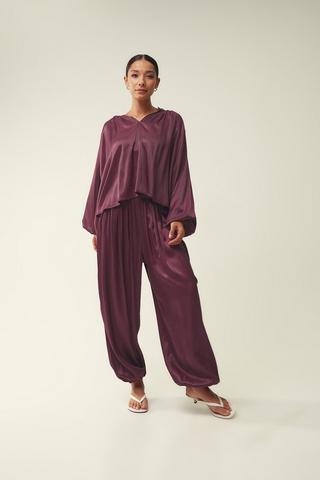 Satin Balloon Pants