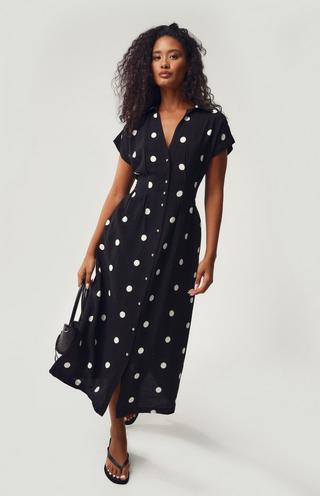 Polka Dot Shirt Dress