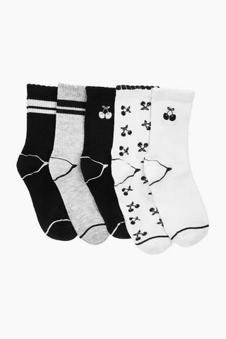 5 Pack Anklet Socks