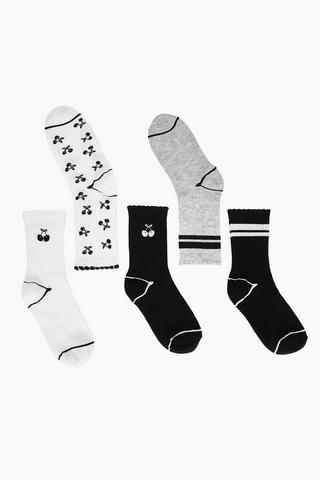 5 Pack Anklet Socks
