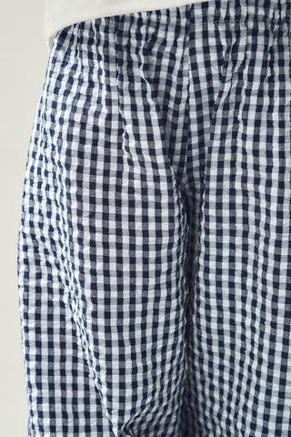 Gingham Barrel Pants