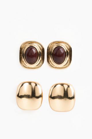 2 Pack Stud Earrings
