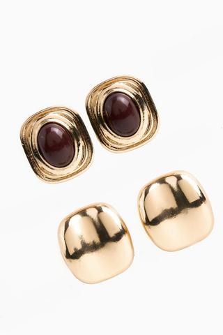 2 Pack Stud Earrings