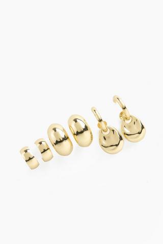 3 Pack Hoop Earrings