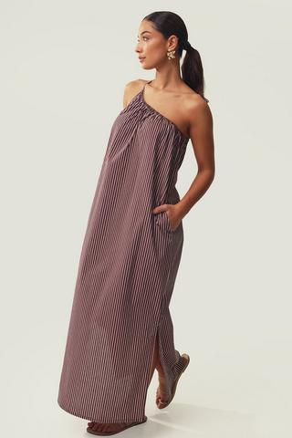 One Shoulder Trapeze Dress