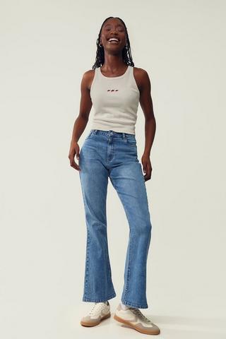 Stretch Flare Leg Denim