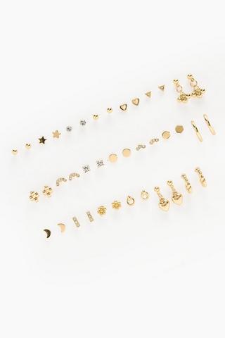 20 Pack Stud And Hoop Earrings