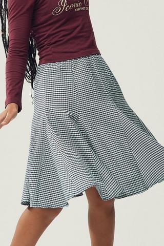 Gingham Midi Skirt