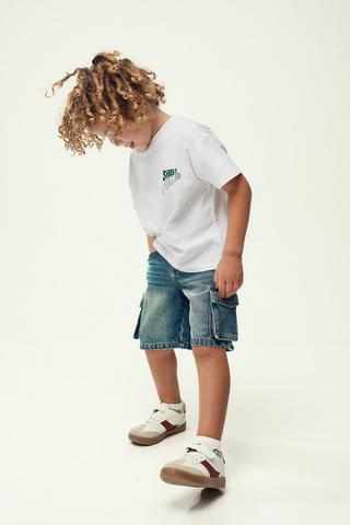 Denim Cargo Shorts