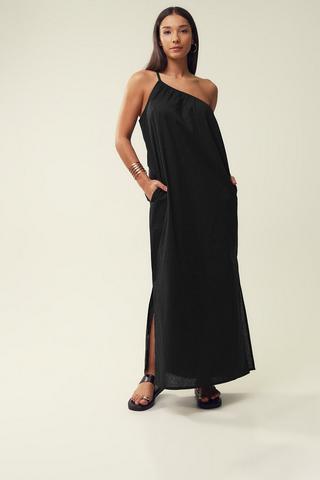 One Shoulder Trapeze Dress