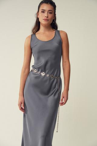 Satin Column Dress
