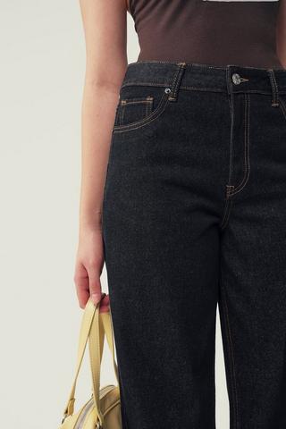 Straight Turn Up Denim