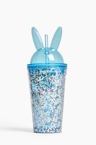 Glitter Straw Cup 500ml