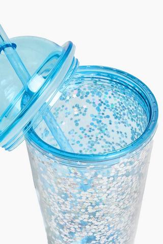 Glitter Straw Cup 500ml