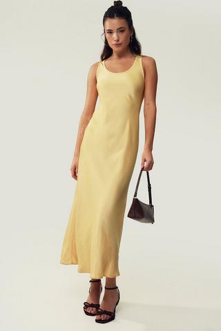 Satin Column Dress