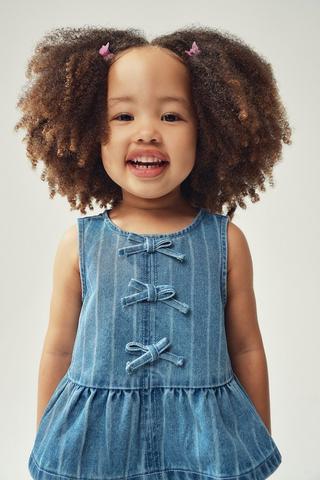 Denim Peplum Top