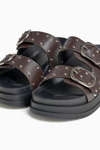 Platform Double Buckle Sandal