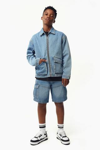 Cargo Denim Shorts