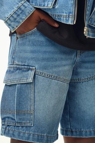 Cargo Denim Shorts