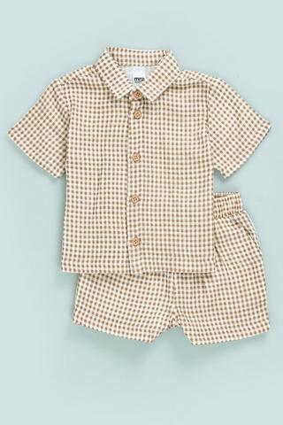 Gingham Shirt And Shorts Set