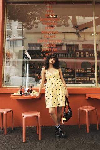 Polka Dot Trapeze Dress