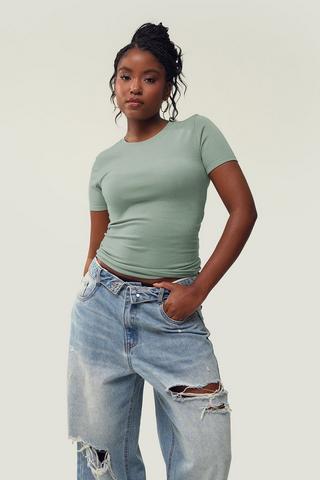 Ribbed Fitted T-shirt