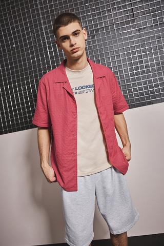 Textured Short Sleeve Shirt
