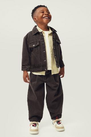 Pleated Denim