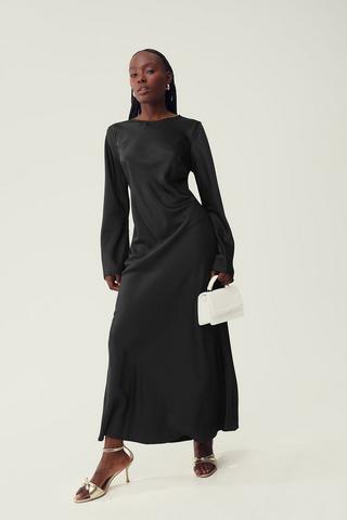 Satin Column Dress