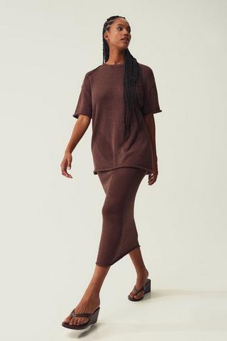Knit Column Skirt