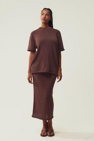 Knit Column Skirt