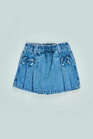 Denim Bow Skort