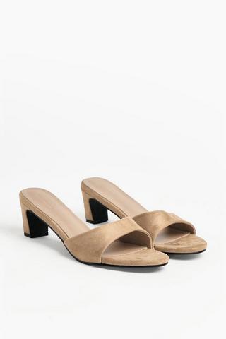 Suede Block Heel