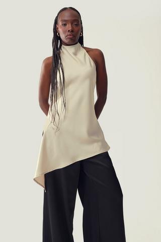 Satin Halter Neck Top