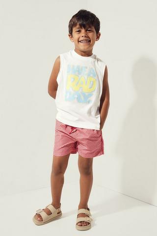 Gingham Swim Shorts
