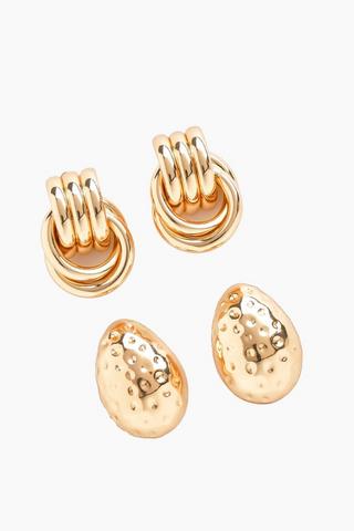 2 Pack Stud Earrings